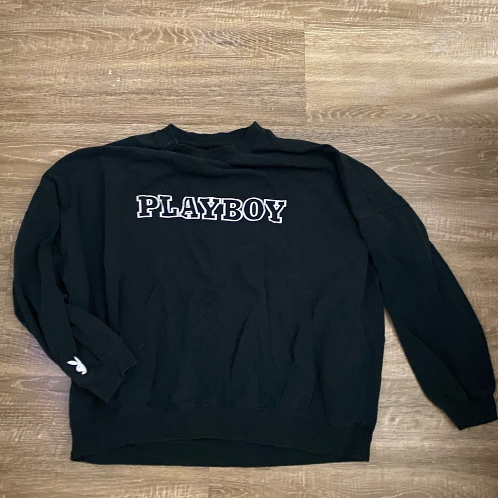 Black playboy crew neck